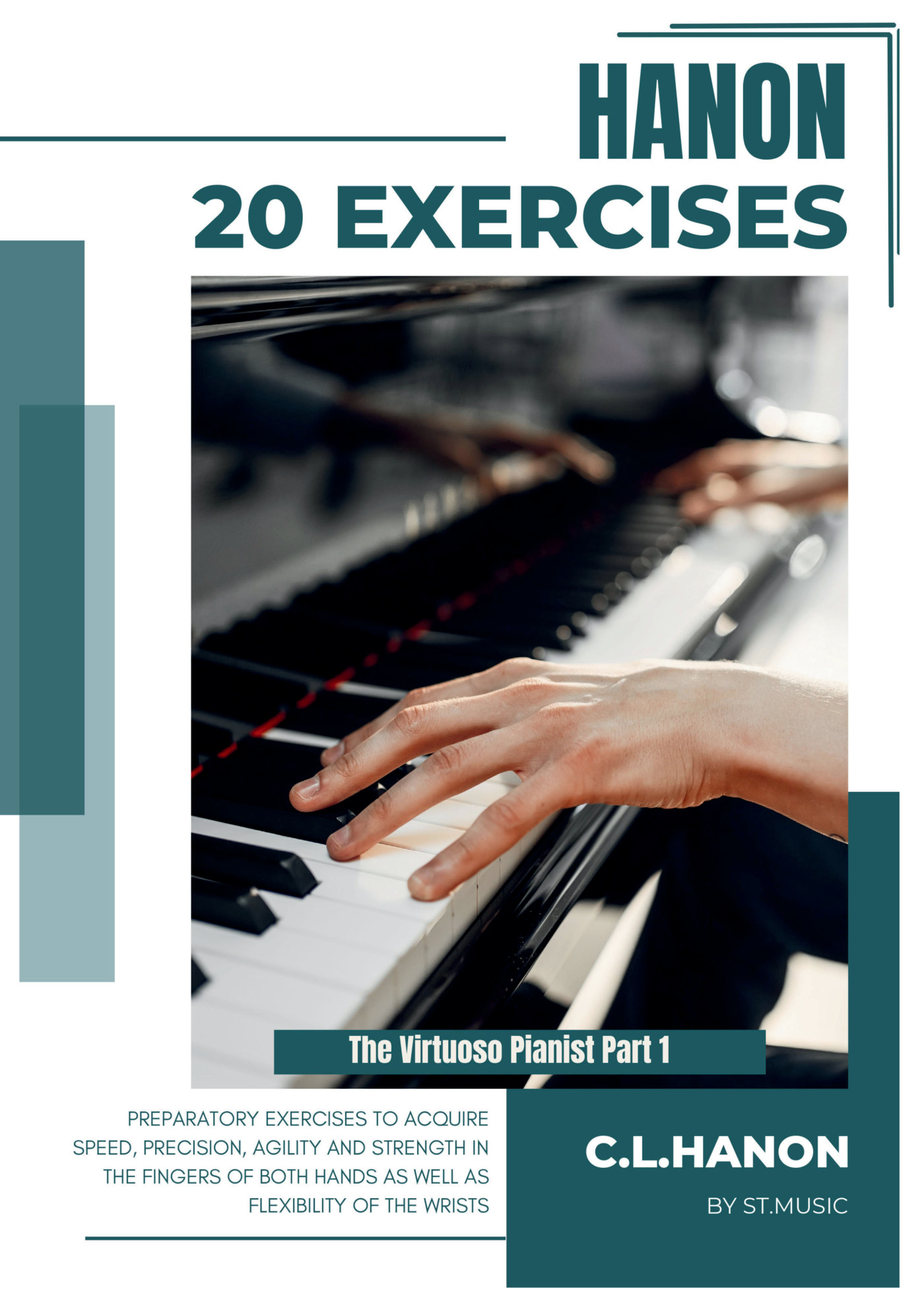 Piano book cover: Hanon Piano Exercises