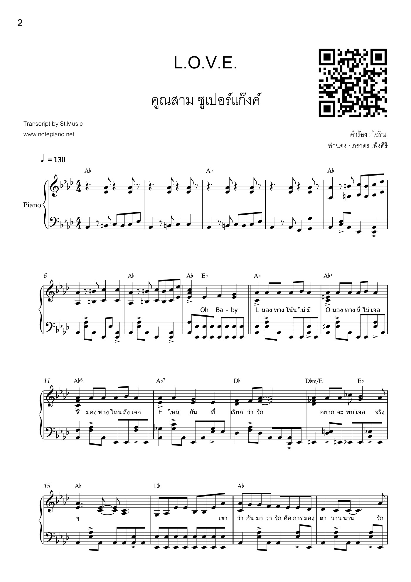 ทดลองอ่าน หนังสือ Piano Thai Collection 90s หน้า 2