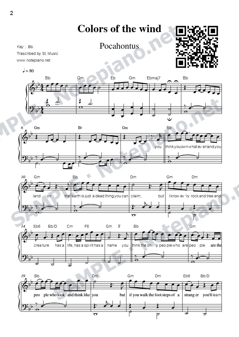 ทดลองอ่าน หนังสือโน้ตเปียโน 3 Disney Princess Songs Vol.1 หน้า 2